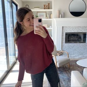 Burgundy Take the Long Road Textured